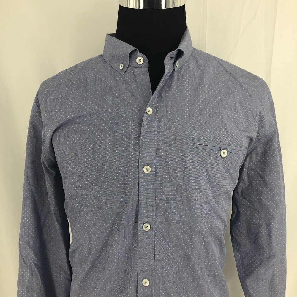 Zachary Prell Blue Purple Button Down Long Sleeve Shirt XXL